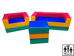 Детская игровая мебель "Малыш" цветной