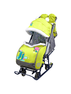 Санки-коляска NIKA «Наши детки» 5-1 (арт. НДТ5-1) с жирафом