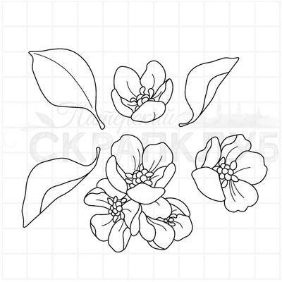 штамп цветы