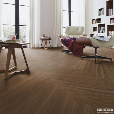 Паркетная доска Meister HS 500 Lindura Орех американский классик 8924 в интерьере