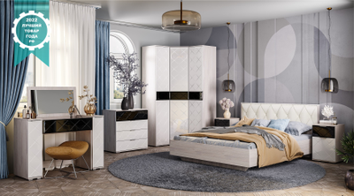 Тумба прикроватная Кимберли ТБ-02, ясень белый, белый глянец