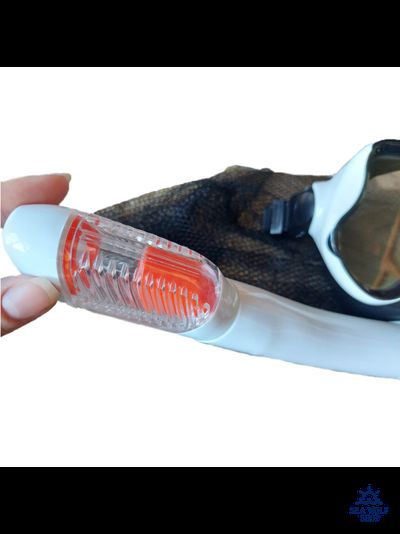 Маска для дайвинга с трубкой черно-белый Комплект