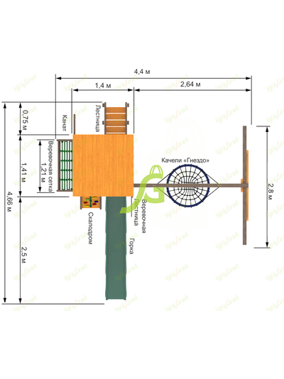 Детская площадка IgraGrad Панда Фани Nest