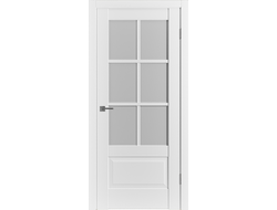 Дверь с матовым стеклом Emalex ER2 белая