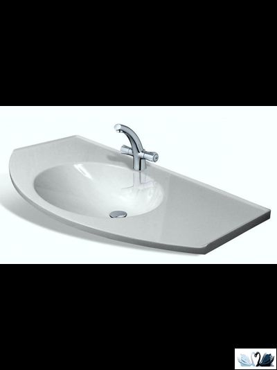 Раковина Эстет Florida 100 х 53 см черного цвета из искусственного мрамора на столешницу