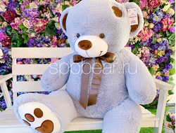 Большой плюшевый мишка 150 см серый Тони