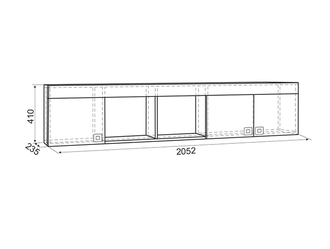 Модульная Форсаж полка Размер: ш=2052 мм, г=244 мм, в=450 мм