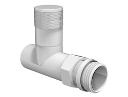 Набор дизайн-вентилей Royal Thermo PIANO, прямой (белый) 1/2"