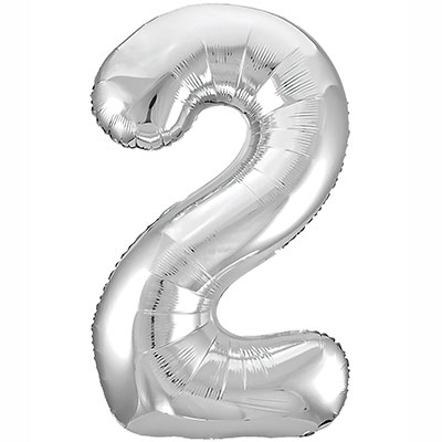Фольгированный шар Цифра серебро