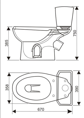 Унитаз-компакт ЭЛИСА белый