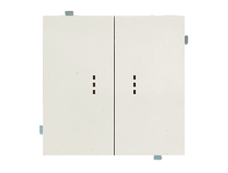 Выключатель двухклавишный с подсветкой (механизм + клавиша) белый матовый