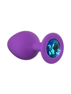 АНАЛЬНАЯ ПРОБКА EMOTIONS CUTIE MEDIUM PURPLE LIGHT BLUE CRYSTAL