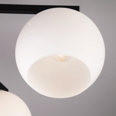 Потолочная люстра со стеклянными плафонами Blasco 30145/6 хром/венге Eurosvet