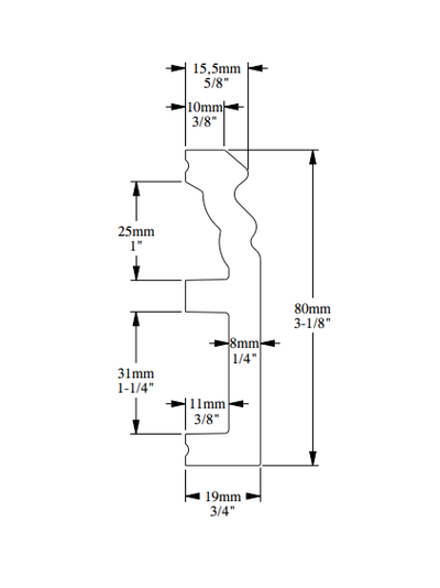 Плинтус ORAC Decor SX195, дюрополимерный, влагостойкий, ударопрочный, под покраску, длина 2 метра