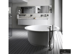 Agape In-Out Ванна отдельностоящая d152.5x64 см, круглая, цвет: белый/светло-серый