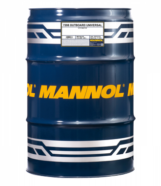 Моторное масло MANNOL Outboard Universal MN7208-DR 208L (Минеральное)