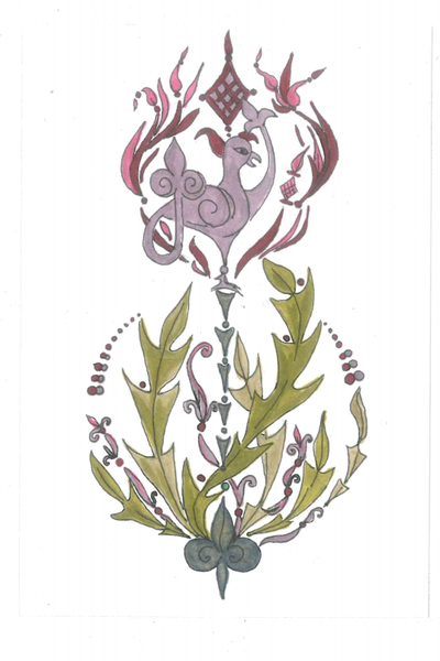 Эко-сумка из натуральной ткани с авторским рисунком, коллекция "Чертополох"