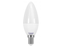 Лампа светодиодная General свеча E14 7W 2700K 2K 35x105 пластик/алюмин. 637900