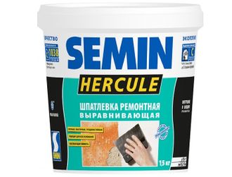 SEMIN HERCULE 1,5кг Трещиностойкая влагостойкая шпатлевка для ремонта отделки