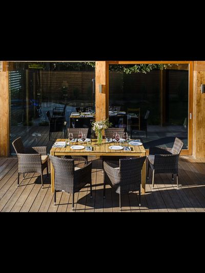 Обеденный комплект Aura 170 см на шесть персон с креслами