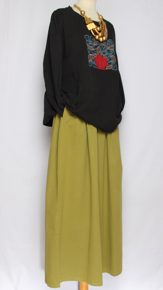 Джемпер вареный хлопок "Чаша" черный до р.54