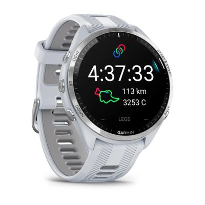 Умные часы Garmin Forerunner 965 белые, титановый безель, с белым ремешком, 010-02809-11