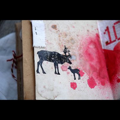 ФП штамп "Олень с олененком"