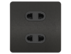 Розетка евро-американская двойная T&J Electric Ultimate II Gun Metal