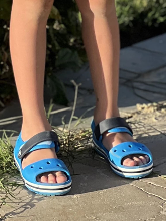 Crocs Bayaband Sandal Детские голубые с черным