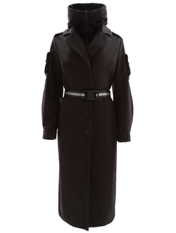 Черный модульный плащ трансформер из софтшелла