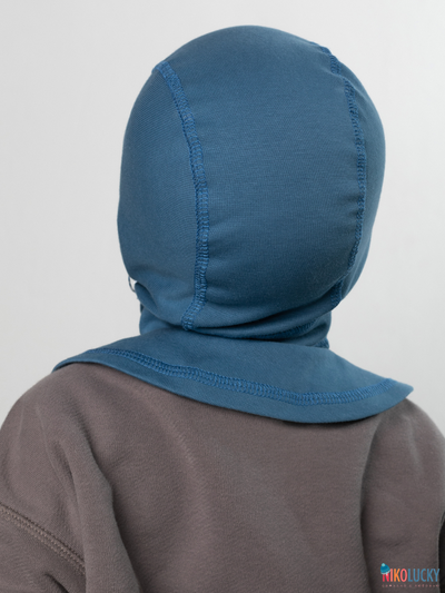 Шапка-шлем 24301-01 95%хлопок 5%лайкра, серо-голубой 40-42