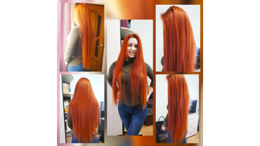 Наше новое наращивание волос, для Огненной Красавицы, нашего Друга и постоянной Клиентки Машеньки! 
