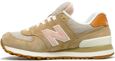 New Balance 574 Beige and Pink женские