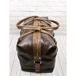 Кожаная дорожная сумка Campora Premium dark brown (арт. 
4019-52)