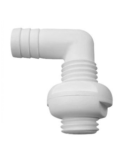 Разъем водосброса угловой под шланг 19 мм