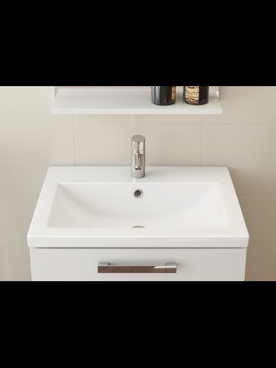 Раковина встраиваемая Cersanit COMO 40 50 60 70 80 100 см белая с отверстием