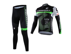 Велокостюм Cannondale, майка, штаны, |3XL|M|L|XL|2XL|, черн.-зел.-бел.