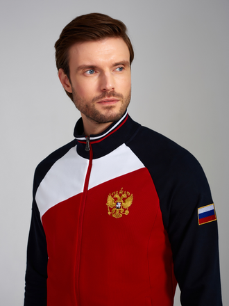 Мужской спортивный костюм, Россия, 11SKM - 1309 А, красно-синий