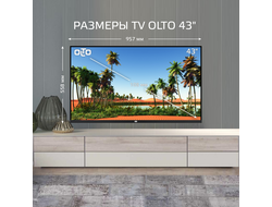 Телевизор OLTO 43ST30U  43"  4K  Smart TV  Черный