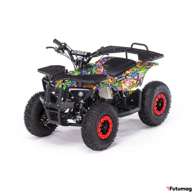 Детский квадроцикл MOTAX GRIZLIK MINI ES BW граффити