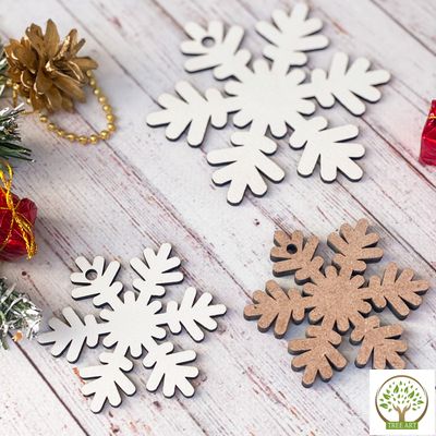 Снежинка цельная 8х8 см/МДФ 6 мм