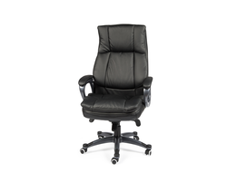 Кресло офисное Мэдисон серый пластик/черная экокожа