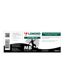 Чернила для широкоформатной печати Lomond LC104-MBk-010