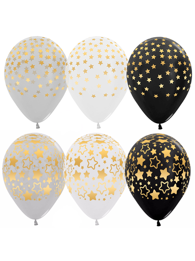 Шар Премиум 33 см "Звезды", пастель