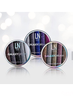 LN Professional Палитра глиттеров для макияжа глаз, губ, лица Glitters Galaxy dream