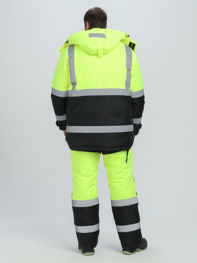 Костюм зимний сигнальный ProfLineSpecialist (тк.Оксфорд PU) брюки, желтый/черный