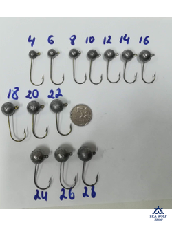 Джиг-головка Шар 4гр (крючок Eagle CLAW)