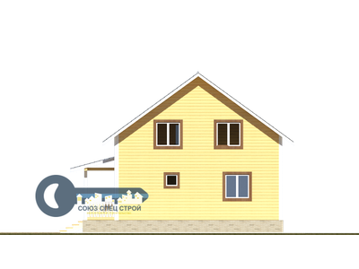 ДЖ-04 ГАБАРИТНЫЕ РАЗМЕРЫ: (8Х8,5М) 1,5 ЭТАЖА, ОБЩАЯ ПЛОЩАДЬ: 142.5М²