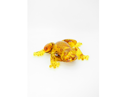 Денежная лягушка со срезом янтаря