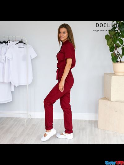 Комбинезон DOCLIKE DL613 Бордовый